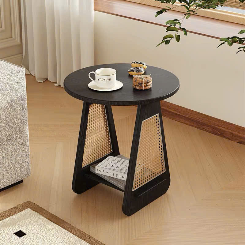 Bàn trà, Tủ tab mini gỗ phối mây VGD11
