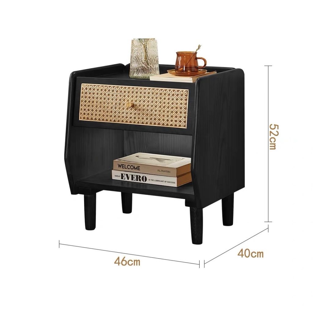 Bàn trà, Tủ tab mini gỗ phối mây VGD15