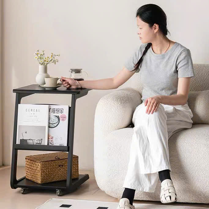 Bàn trà, Tủ tab mini gỗ phối mây VGD19
