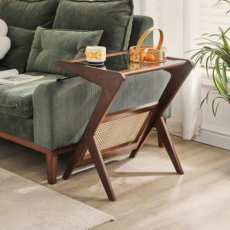 Bàn trà, Tủ tab mini gỗ phối mây VGD17