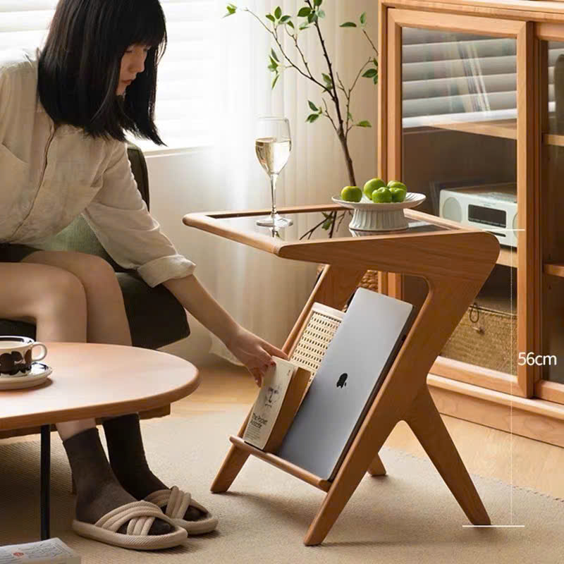 Bàn trà, Tủ tab mini gỗ phối mây VGD17