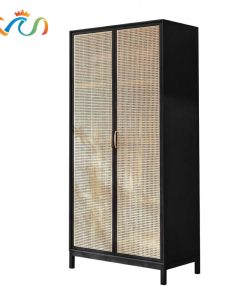 Tủ quần áo gỗ phối mây VT10