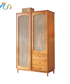 Tủ quần áo gỗ phối mây VT17