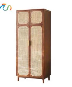 Tủ quần áo gỗ phối mây VT18