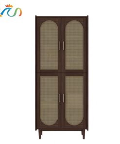 Tủ quần áo gỗ phối mây VT19