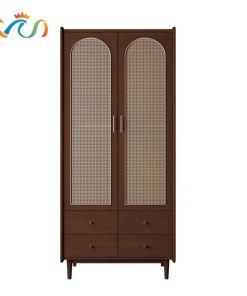 Tủ quần áo gỗ phối mây VT20