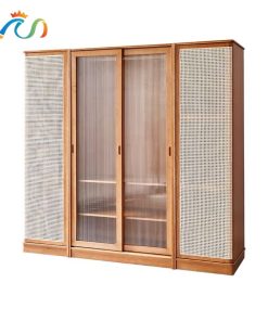 Tủ quần áo gỗ phối mây VT22