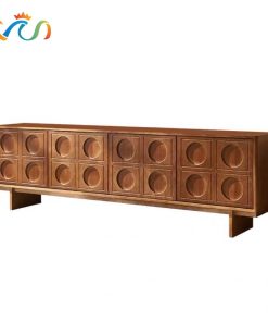 Kệ ti vi, trang trí phòng khách gỗ tự nhiên KTV16