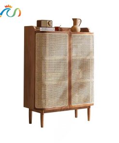 Tủ gỗ đựng đồ đa năng 2 cánh mây bo góc tròn phong cách hiện đại VT28