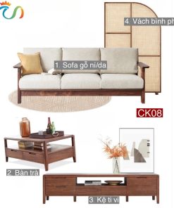 Combo nội thất phòng khách VUADECOR CK08 (GIÁ TỐT SIÊU HỜI)