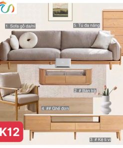 Combo nội thất phòng khách VUADECOR CK12 (giá tốt siêu hời)