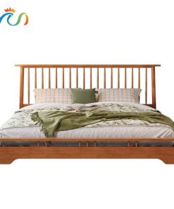 Giường ngủ nan Gỗ VG44 sang trọng, phong cách tân cổ điển