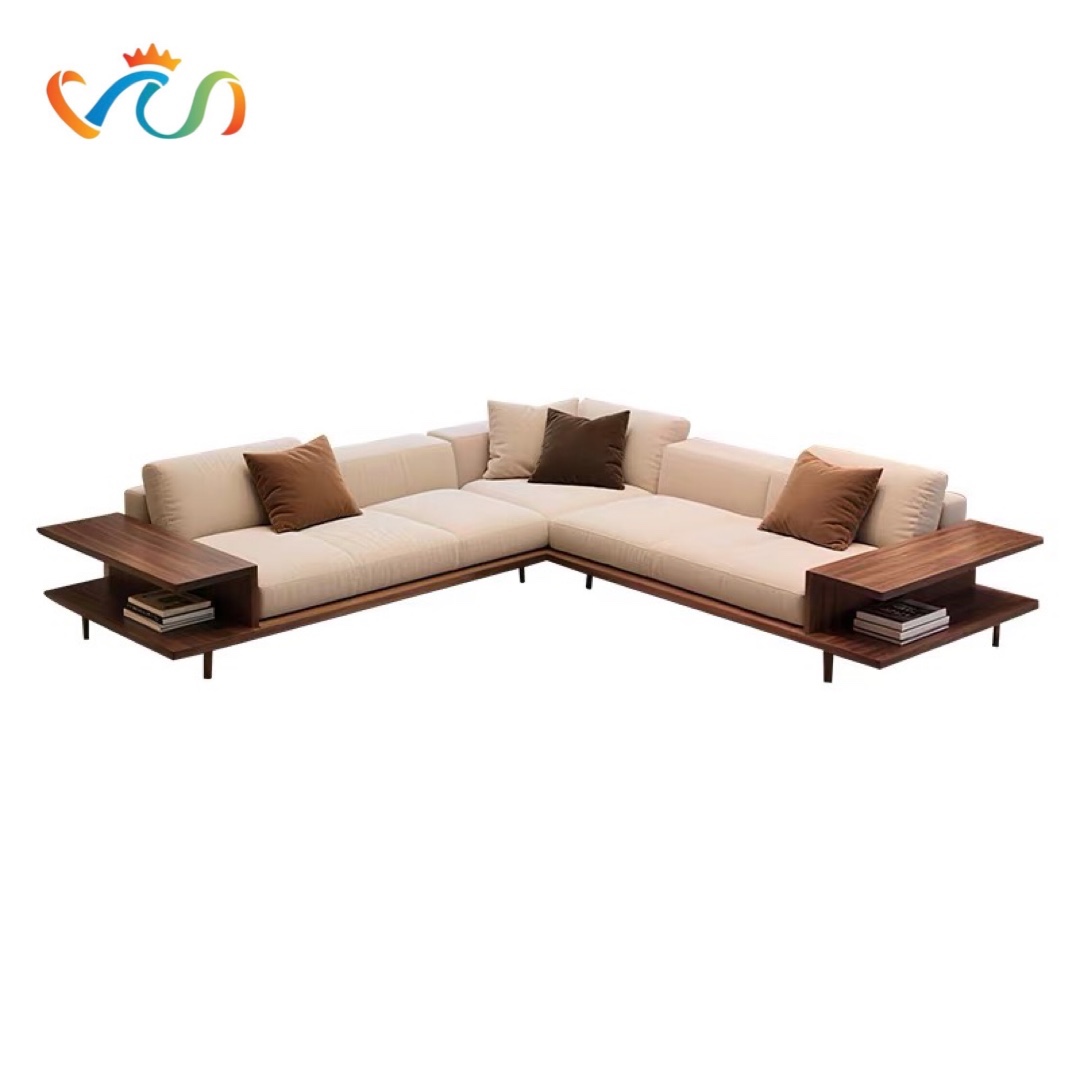Ghế sofa góc gỗ đệm nỉ VUADECOR VS72