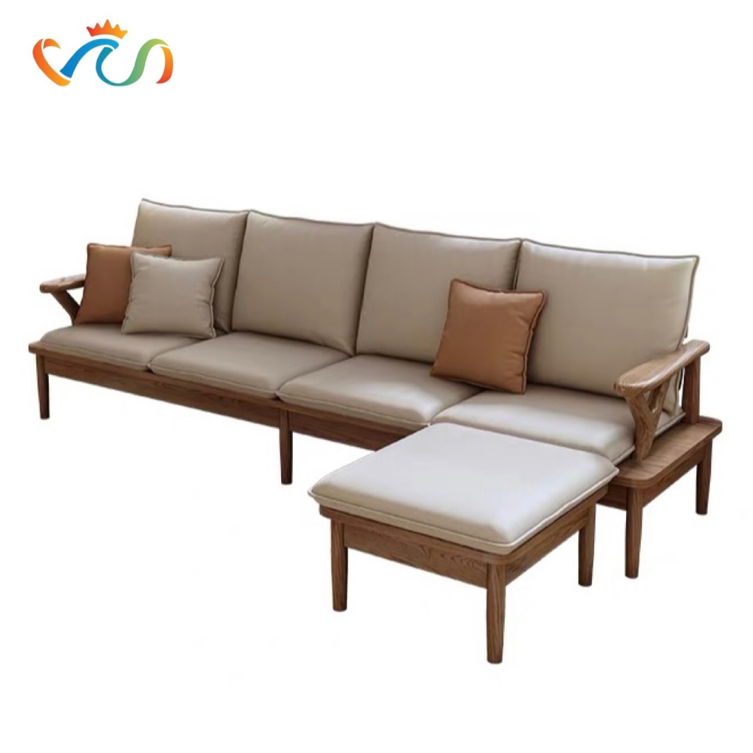 Ghế sofa gỗ đệm nỉ, da VUADECOR VS80