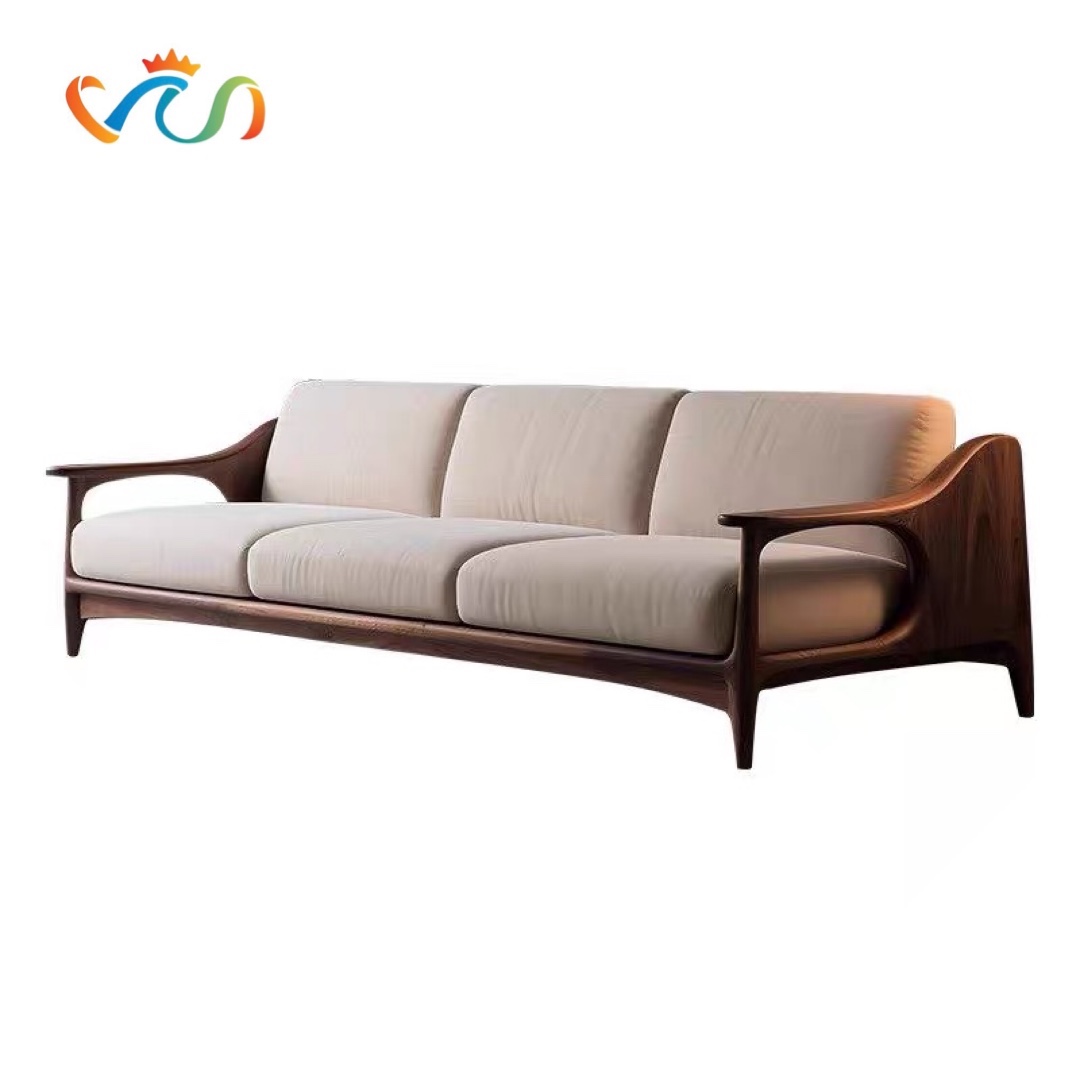 Ghế sofa gỗ tự nhiên đệm nỉ, da VUADECOR VS84