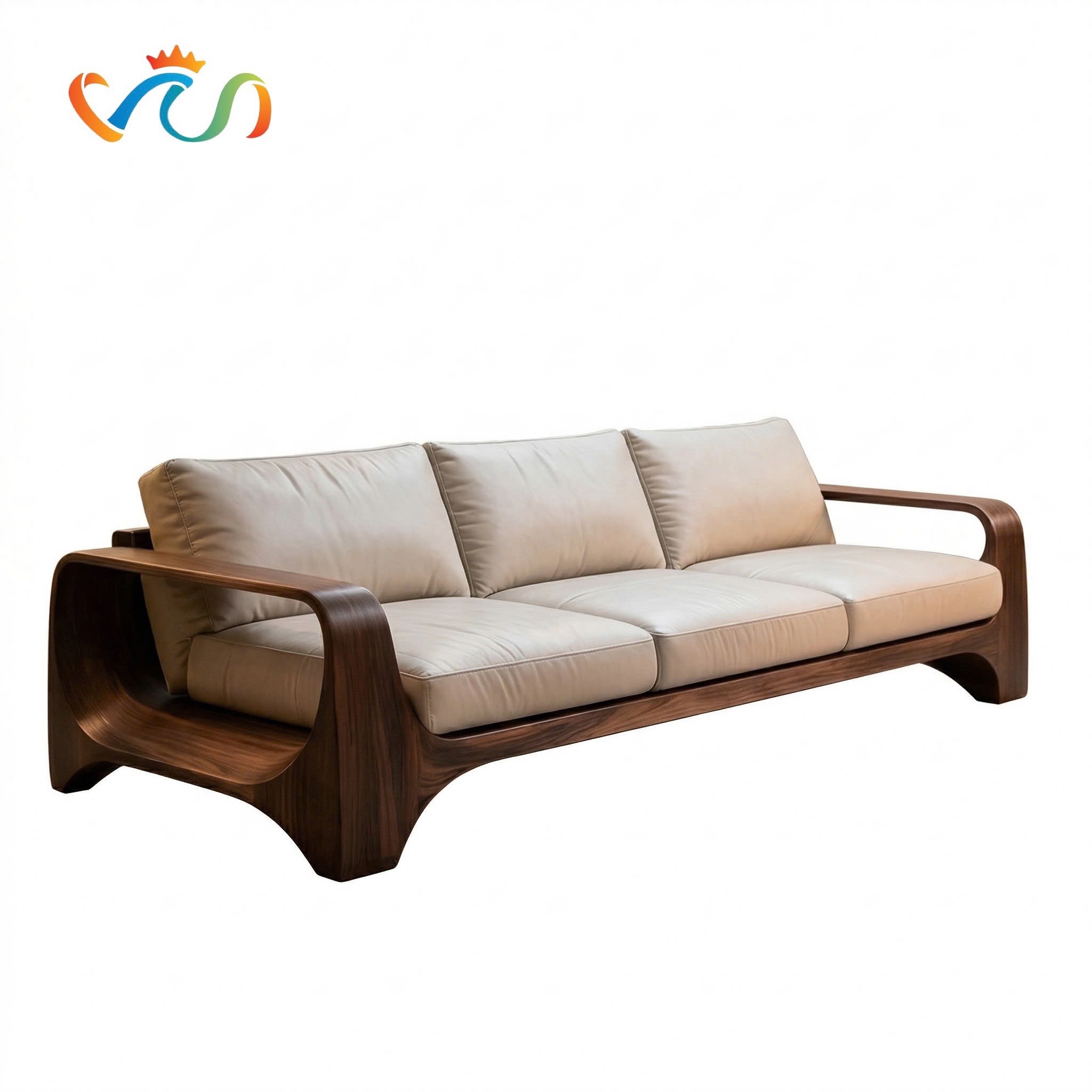Ghế sofa gỗ tự nhiên đệm nỉ, da VUADECOR VS85