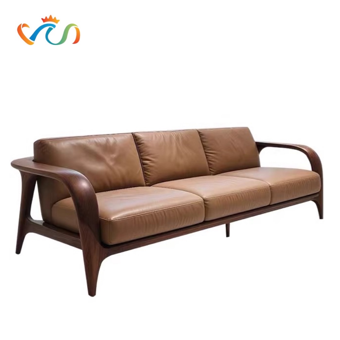 Ghế sofa gỗ tự nhiên đệm nỉ, da VUADECOR VS86