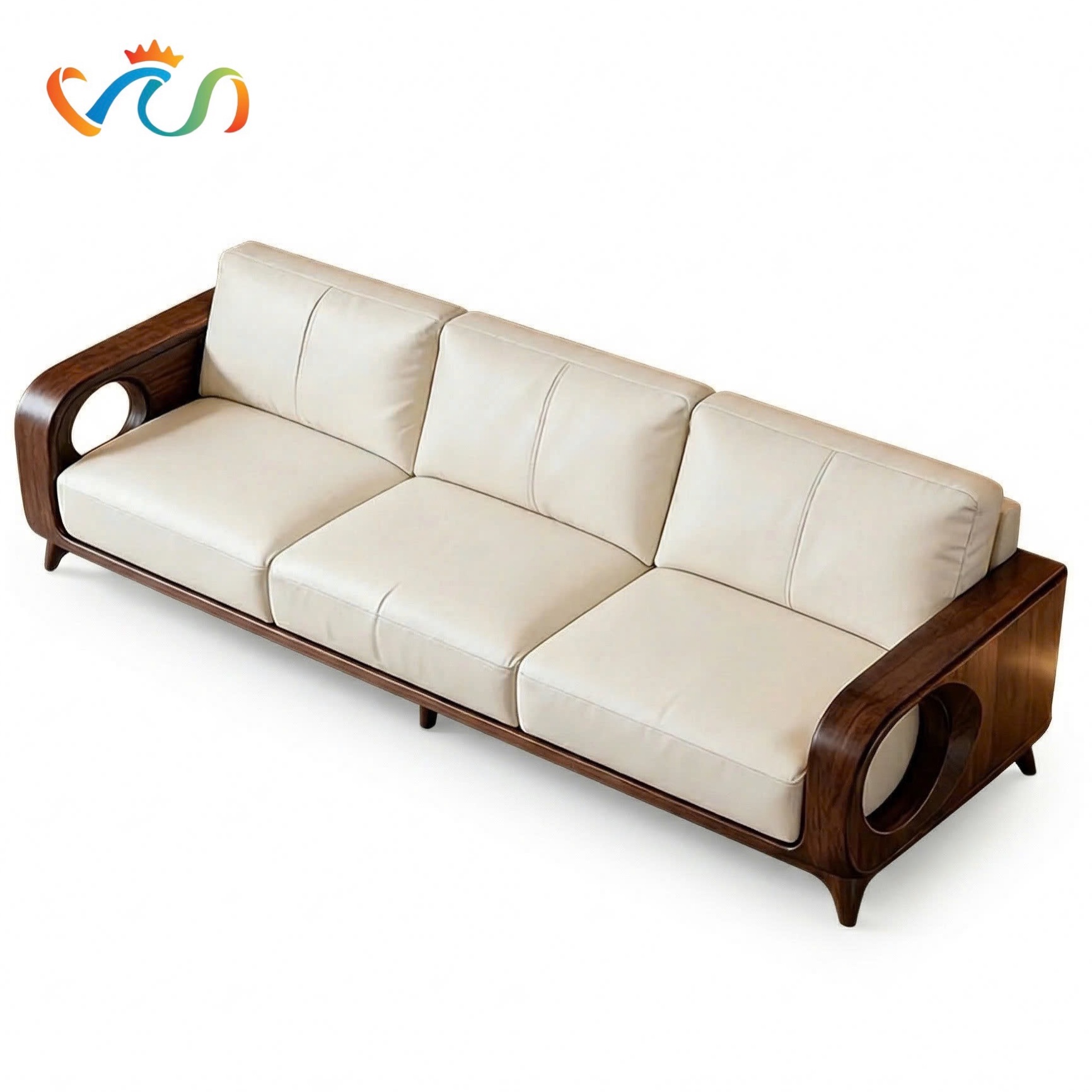 Ghế sofa gỗ tự nhiên đệm nỉ, da VUADECOR VS99
