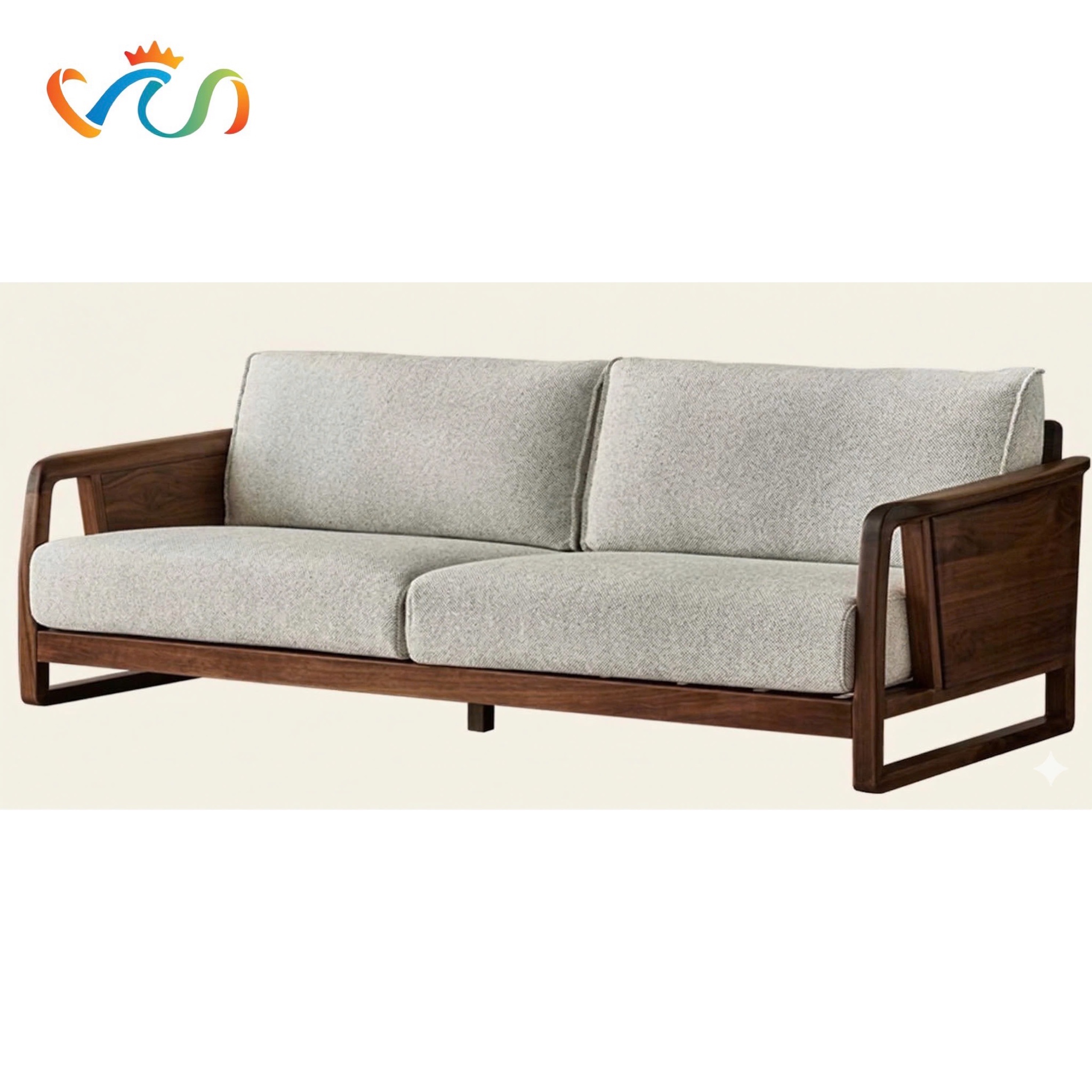 Ghế sofa gỗ tự nhiên đệm nỉ, da VUADECOR VS100