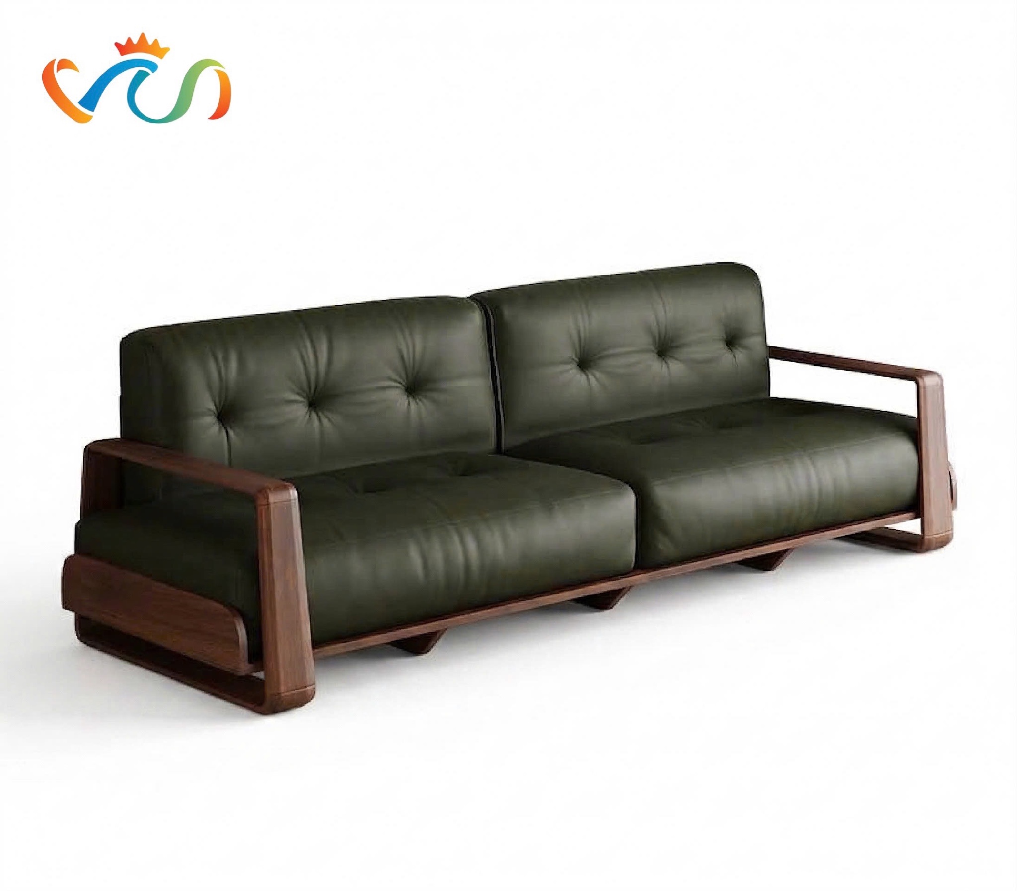 Ghế sofa gỗ tự nhiên đệm nỉ, da VUADECOR VS119