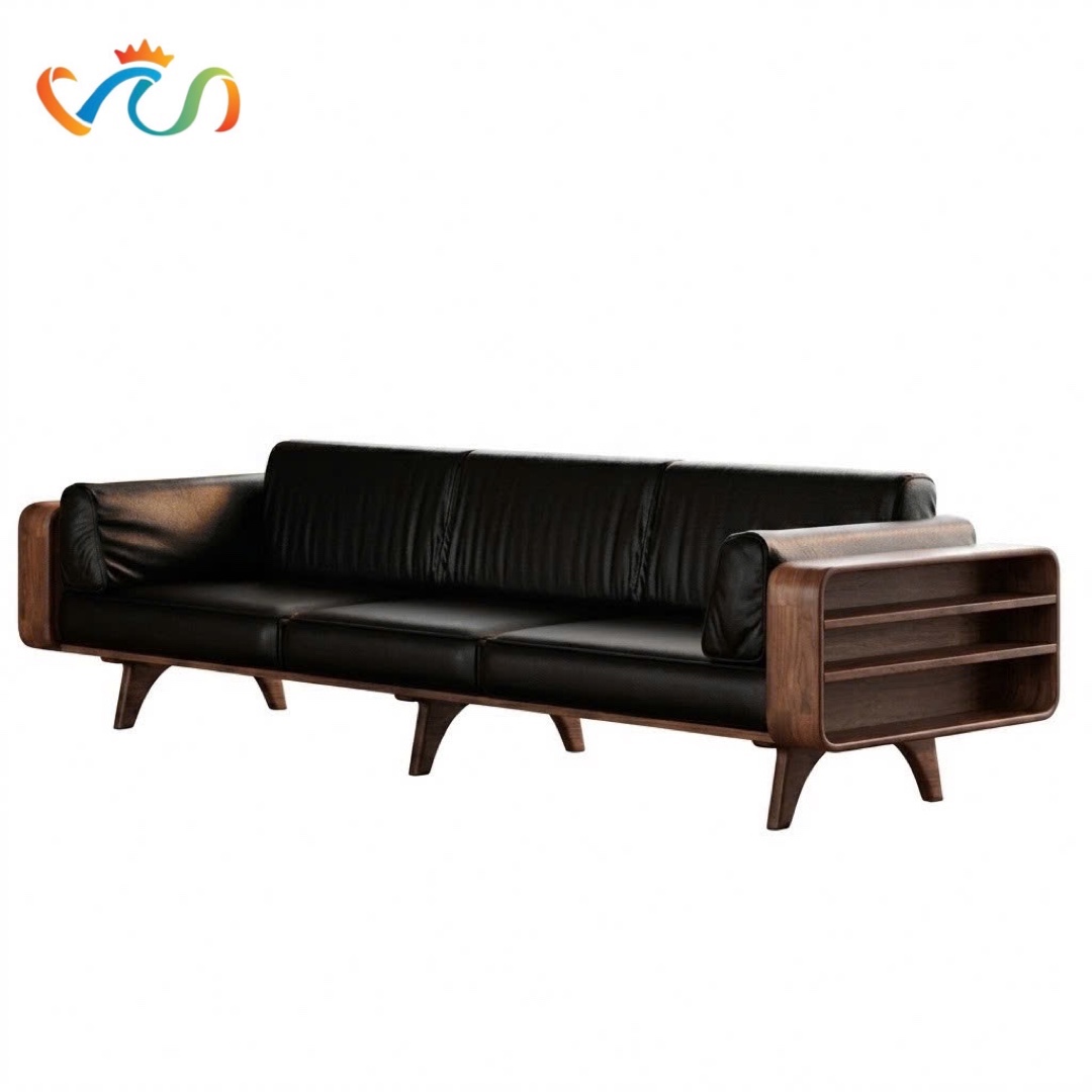 Ghế sofa gỗ tự nhiên đệm nỉ, da VUADECOR VS121