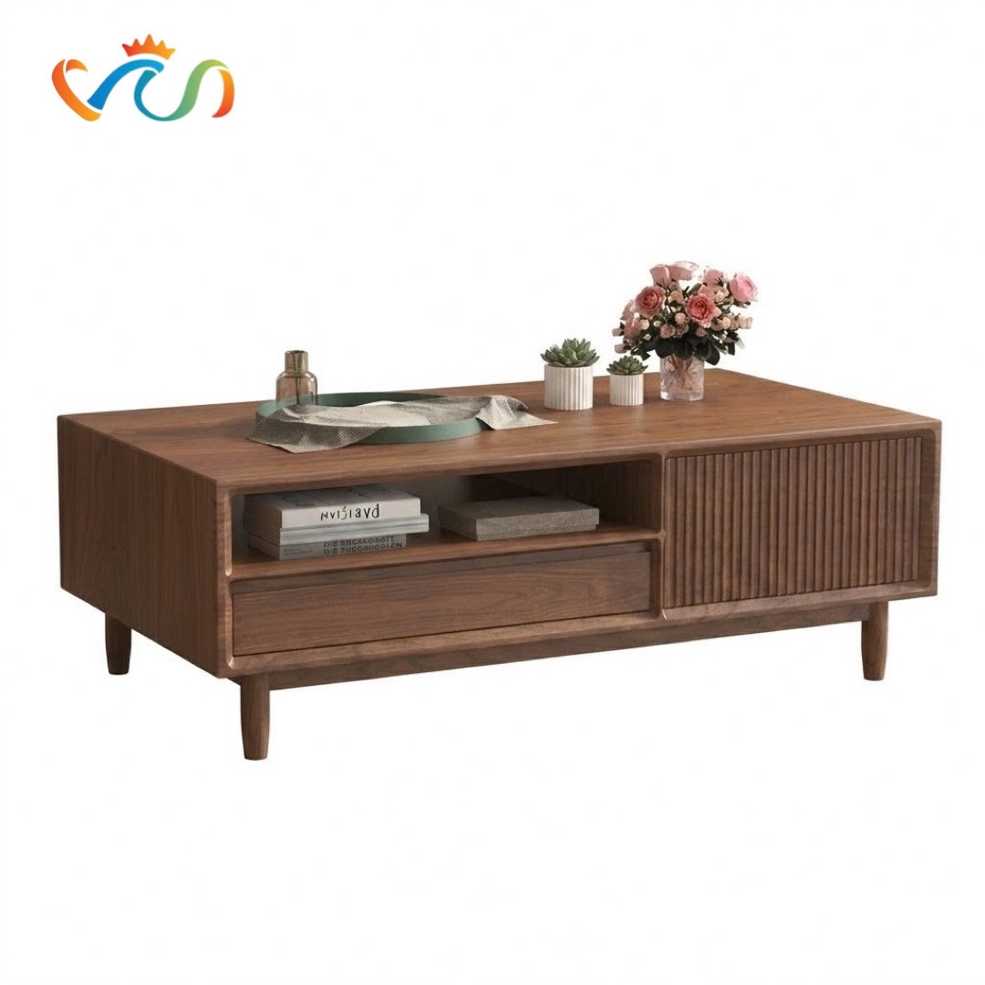 Bàn Trà - Bàn Sofa Gỗ Tự Nhiên VBT33 Phong Cách JAPANDI SANG TRỌNG