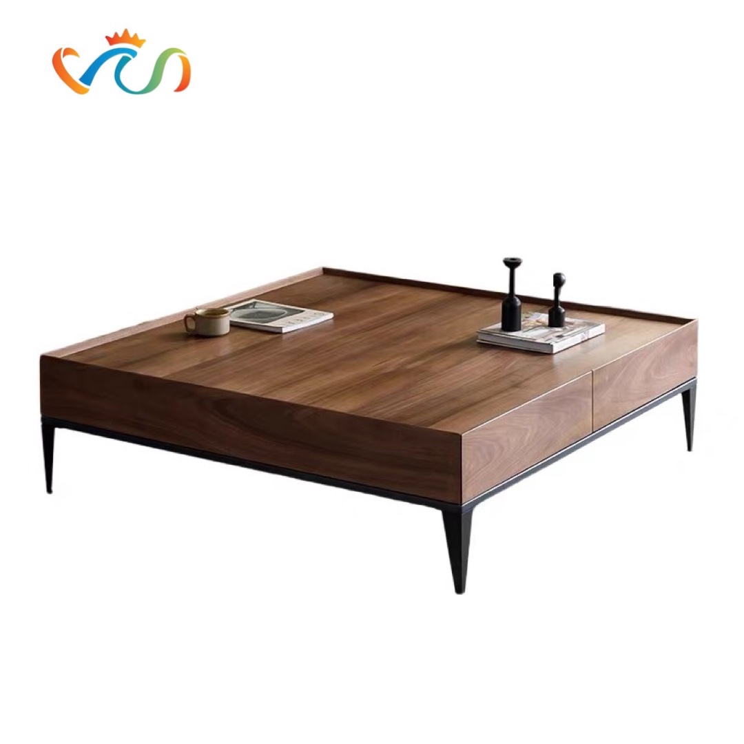 Bàn Trà - Bàn Sofa Gỗ Dáng Vuông VBT35 Phong Cách VINTAGE HIỆN ĐẠI