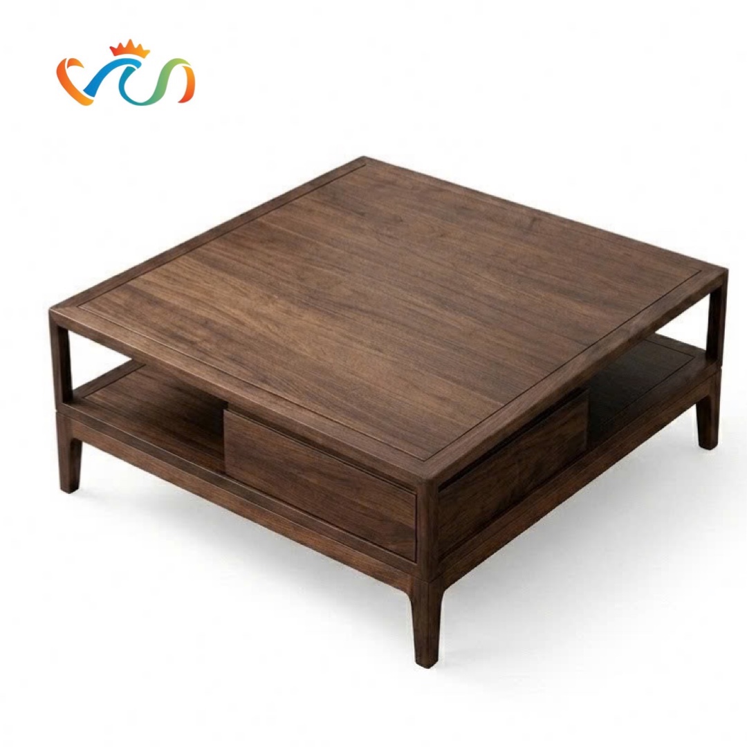 Bàn Trà - Bàn Sofa Dáng Vuông VBT37 Phong Cách VINTAGE HIỆN ĐẠI