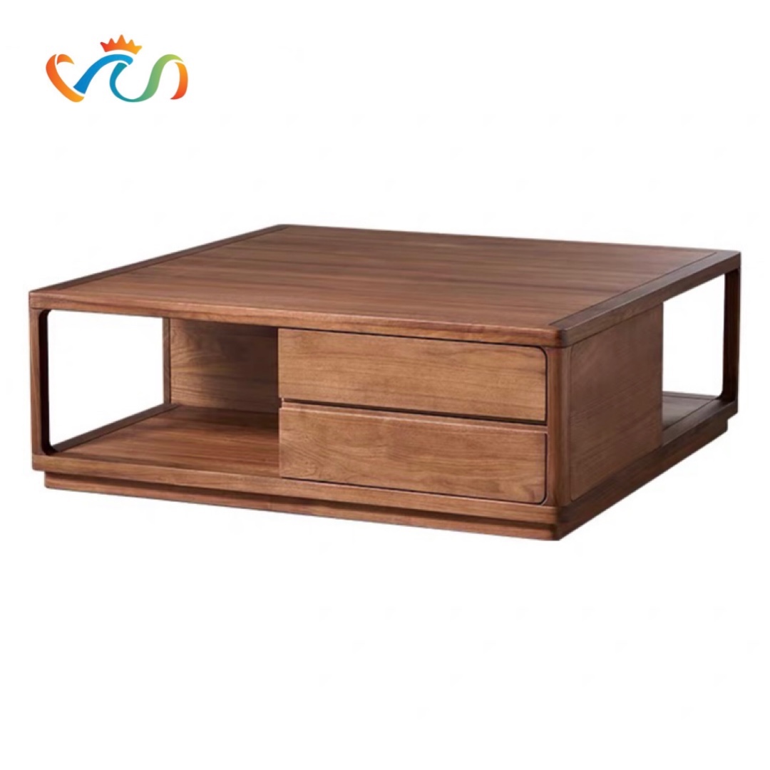 Bàn Trà Gỗ Dáng Vuông VBT39 Phong Cách VINTAGE