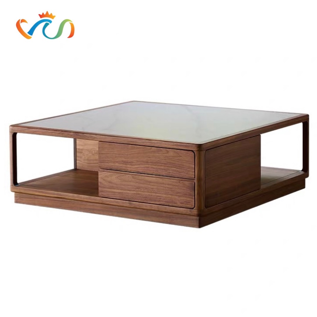 Bàn Trà Dáng Vuông Mặt Đá VBT40 Phong Cách VINTAGE