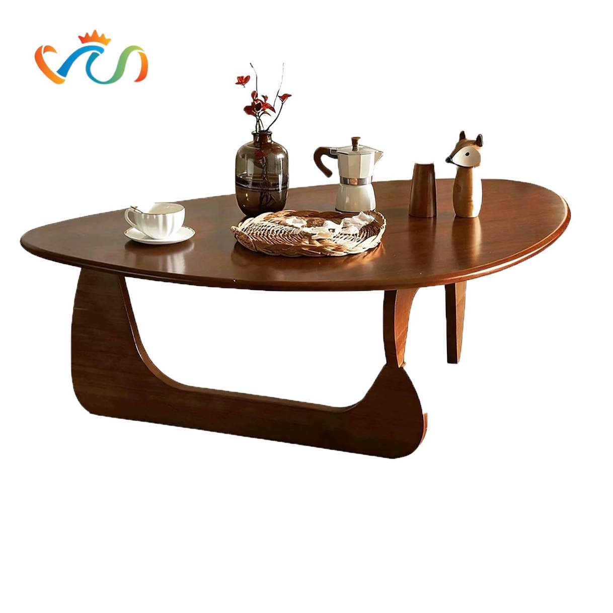 Bàn Trà Noguchi Mặt Gỗ VBT54 Phong Cách JAPANDI TINH TẾ