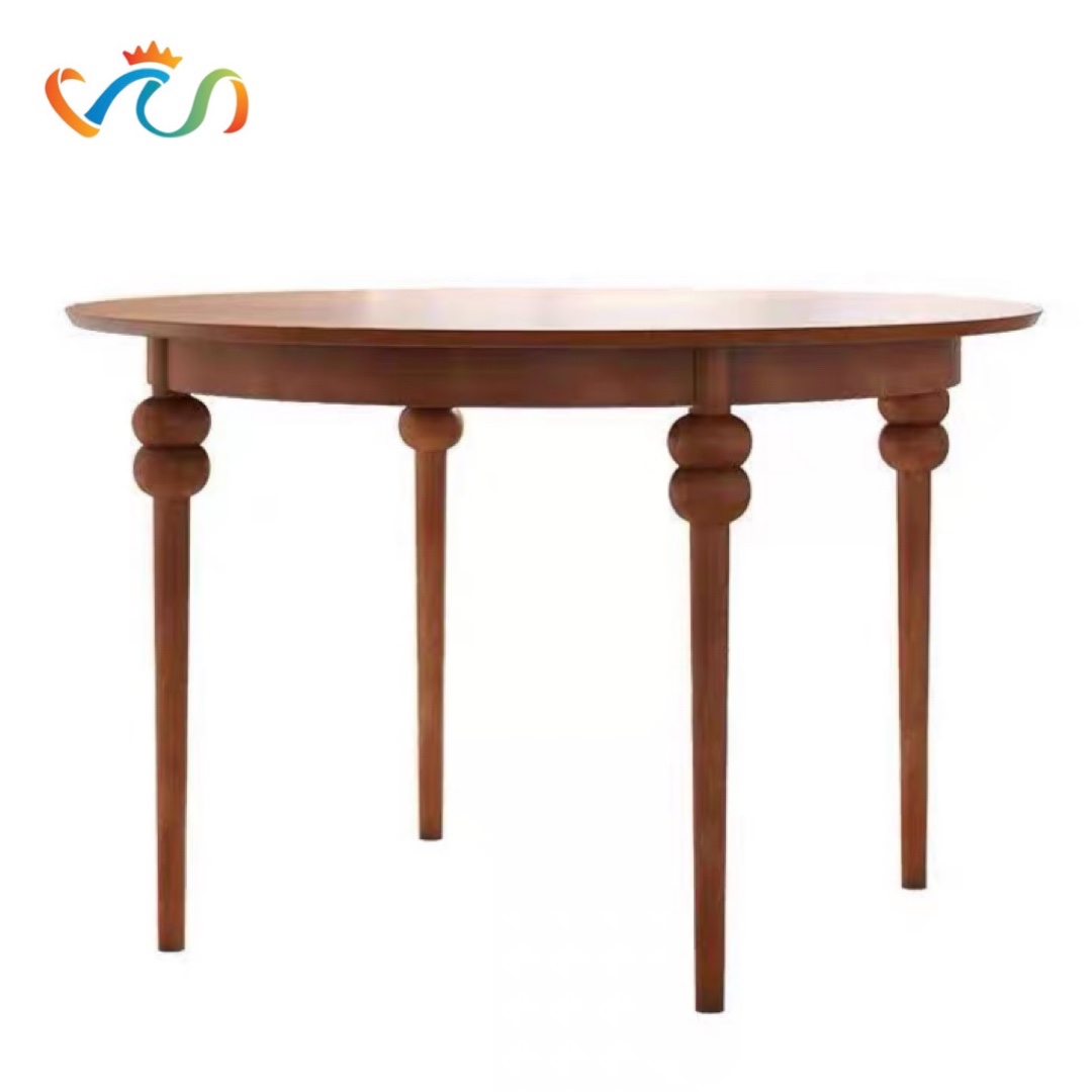 Bàn Ăn Tròn Gỗ Tự Nhiên VBA06 phong cách INDOCHINE