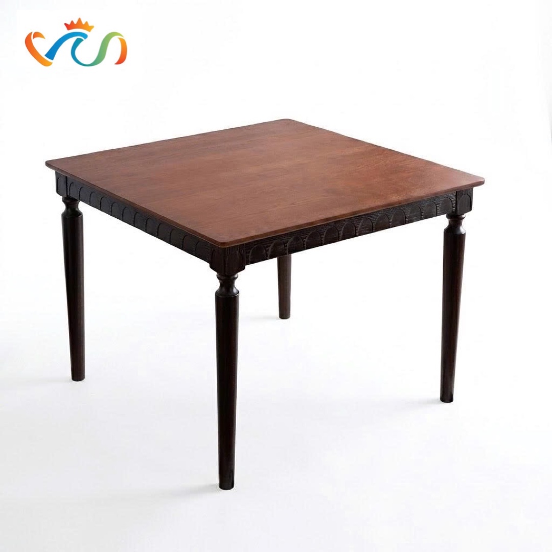 Bàn Ăn Mặt Vuông Gỗ Tự Nhiên VBA08 phong cách INDOCHINE