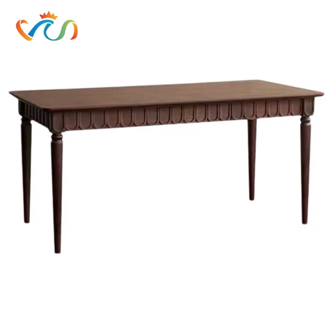 Bàn Ăn Dài Gỗ Tự Nhiên VBA09 phong cách INDOCHINE