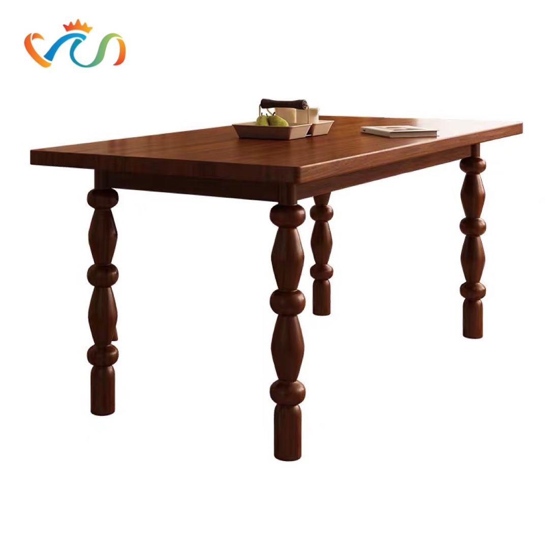 Bàn Ăn Dài Gỗ Tự Nhiên VBA10 phong cách INDOCHINE