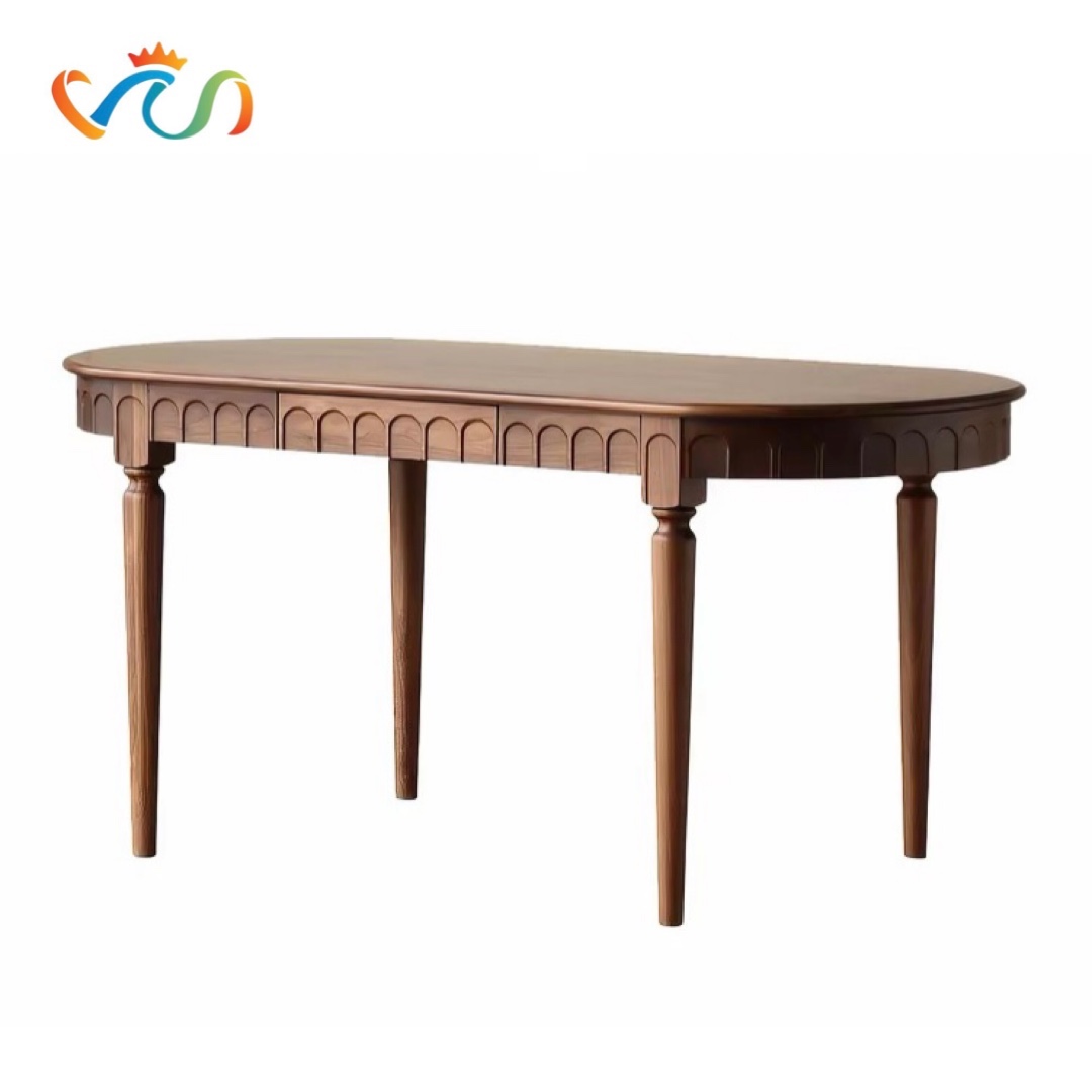 Bàn Ăn Dài Gỗ Tự Nhiên VBA12 phong cách INDOCHINE