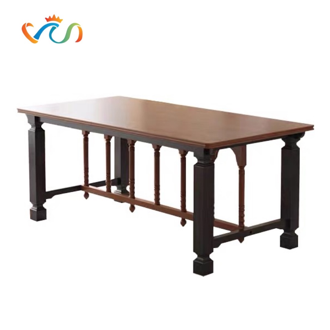 Bàn Ăn Dài Gỗ Tự Nhiên VBA17 phong cách INDOCHINE