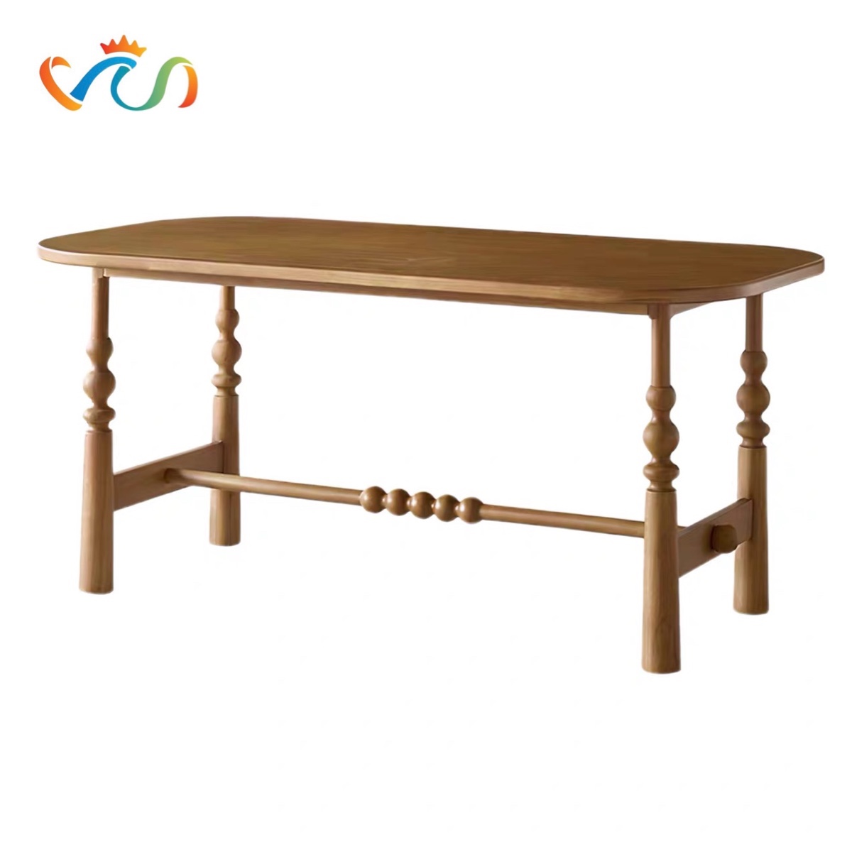 Bàn Ăn Dài Gỗ Tự Nhiên VBA18 phong cách INDOCHINE