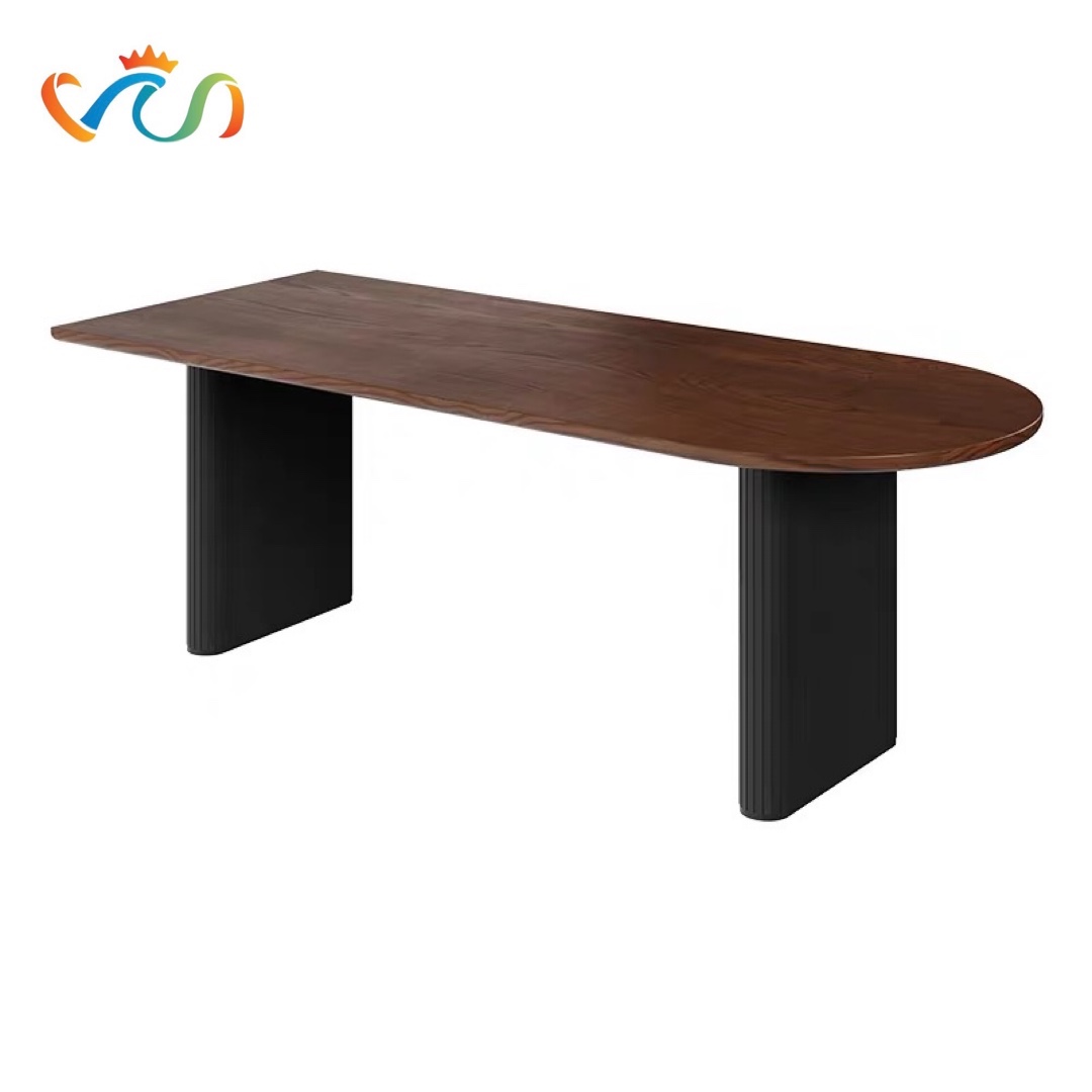 BÀN GỖ CHÂN TRỤ DÀI NAN GỖ VBA28 – PHONG CÁCH MODERN ART DECOR