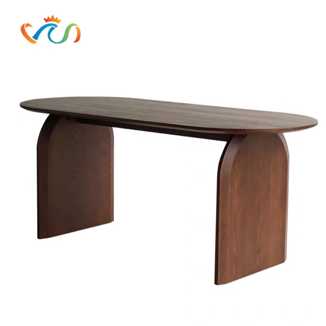 Bàn Ăn Oval Gỗ Tự Nhiên VBA37 phong cách JAPANDI