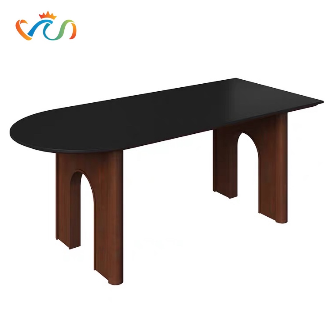 BÀN ĂN GỖ CHÂN VÒM VBA39 – PHONG CÁCH MID -CENTURY