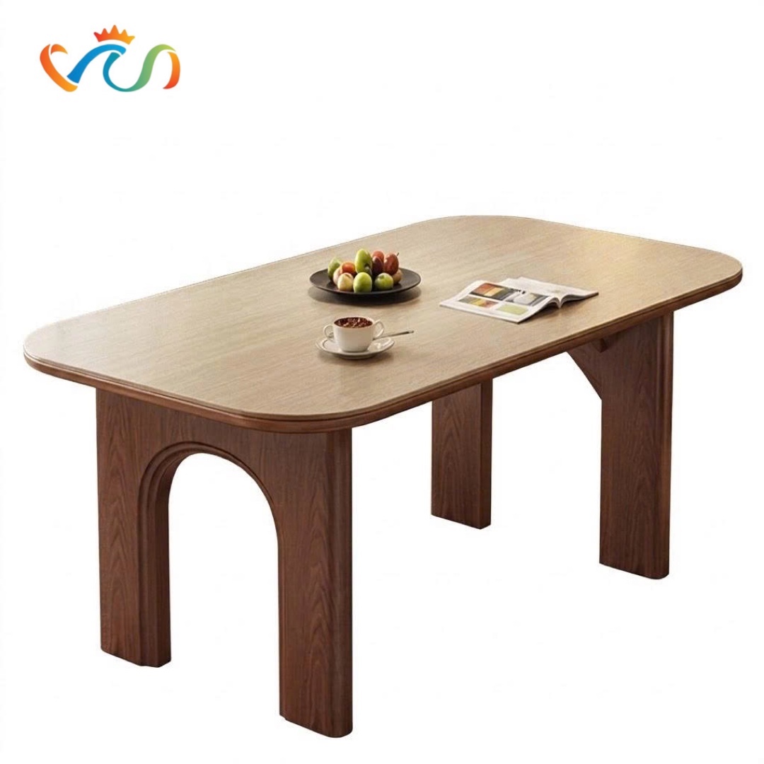 BÀN ĂN GỖ CHÂN VÒM VBA41 – PHONG CÁCH MID -CENTURY