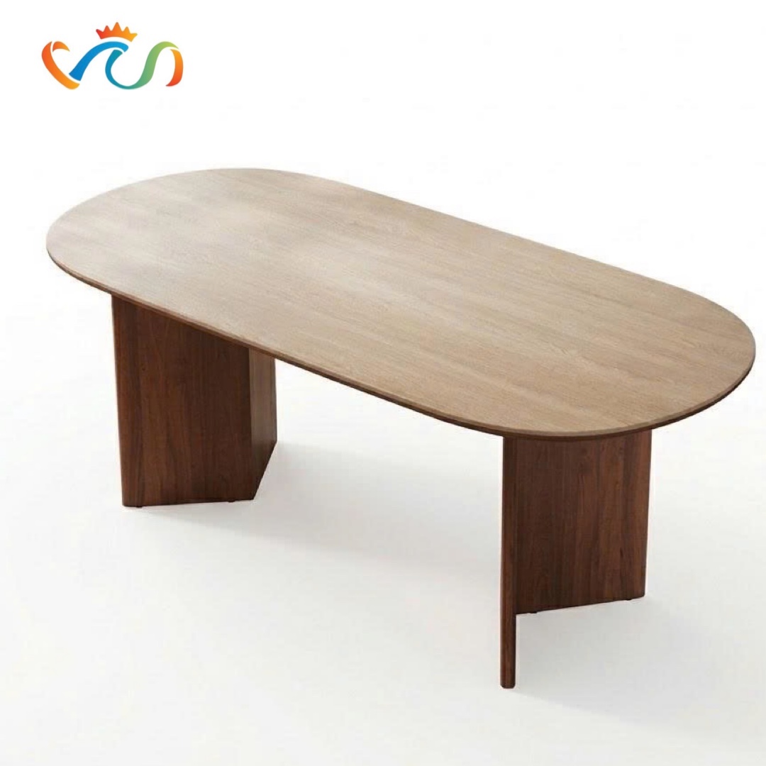 BÀN ĂN OVAL CHÂN CHỮ V VBA47 – PHONG CÁCH MODERN MINIMALIST