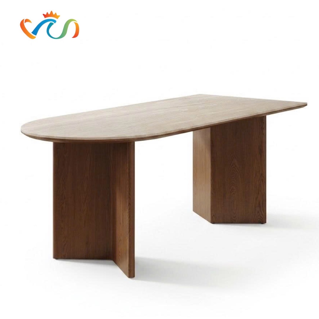 BÀN ĂN OVAL CHÂN CHỮ V VBA48 – PHONG CÁCH MODERN MINIMALIST