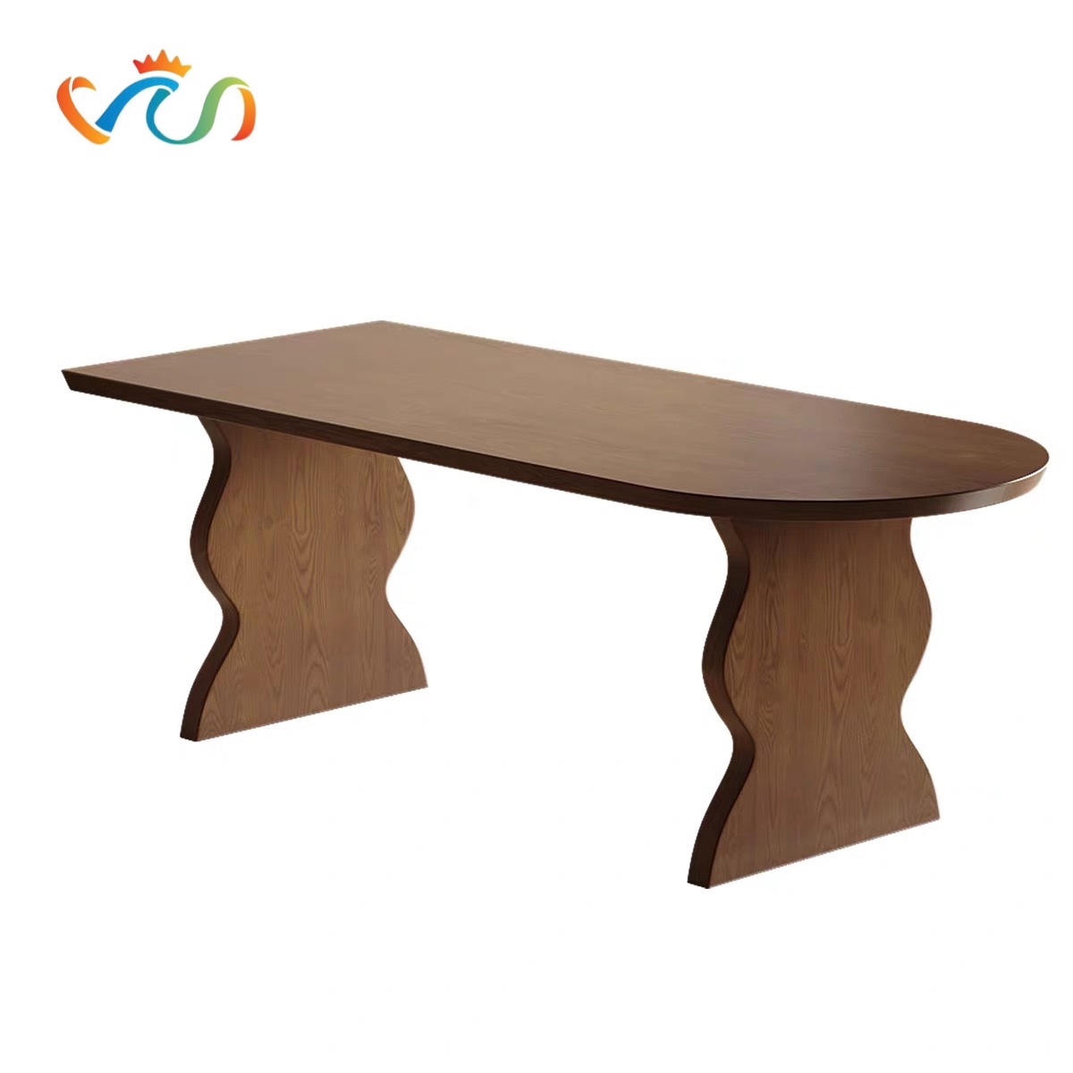 BÀN ĂN MẶT OVAL 2 CHÂN SÓNG VBA52 – PHONG CÁCH JAPANDI