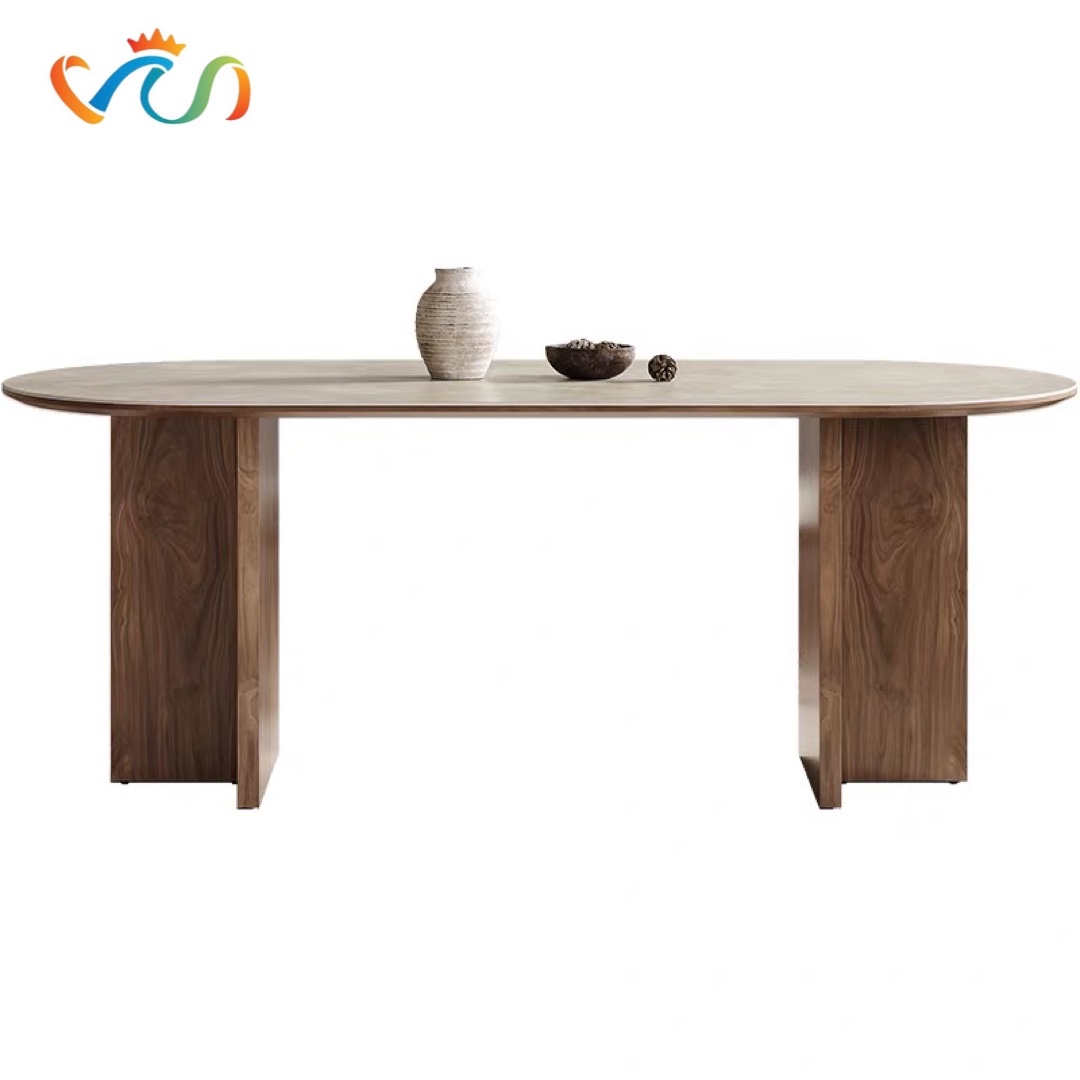 BÀN ĂN OVAL 2 CHÂN TRỤ VBA61 – PHONG CÁCH MODERN - BẮC ÂU
