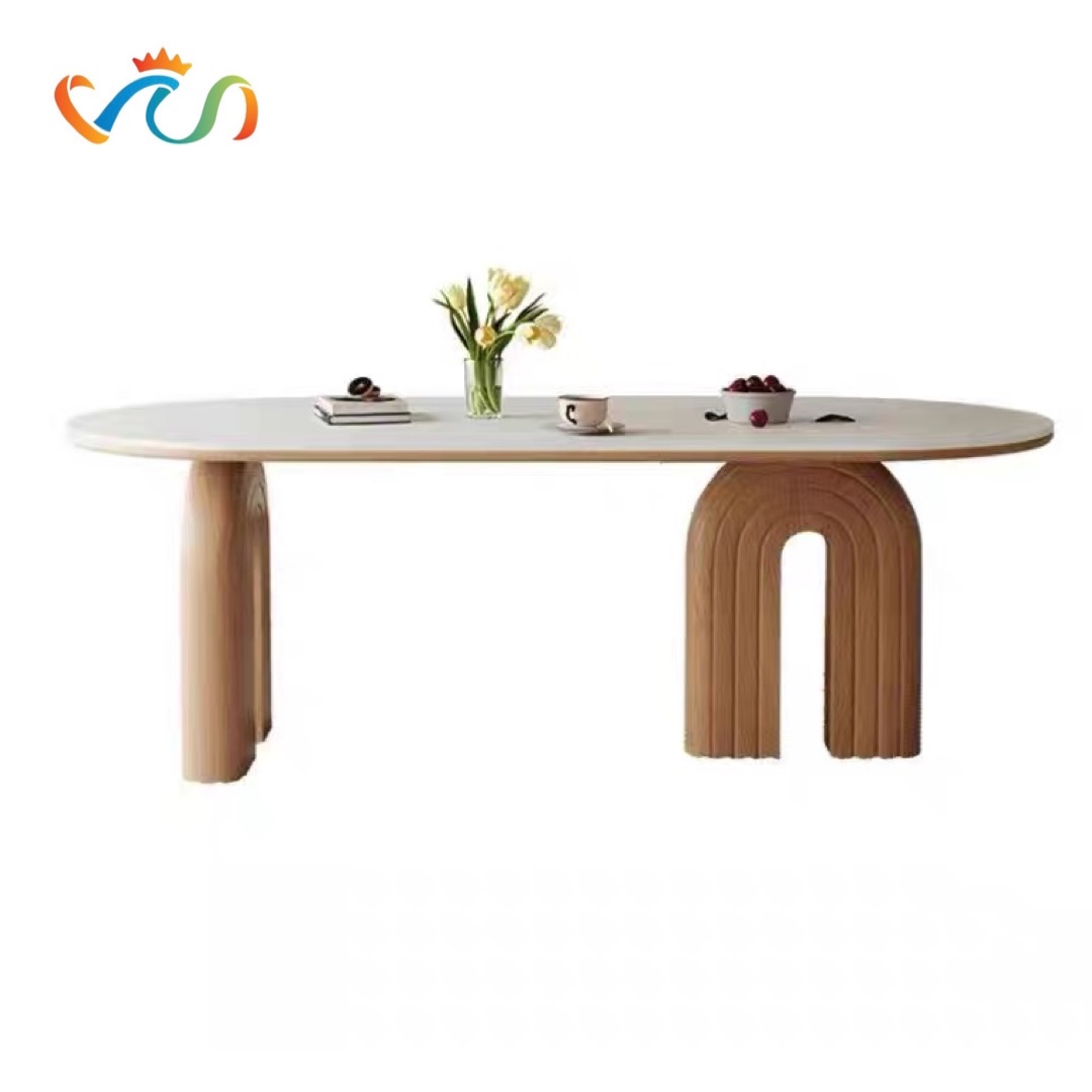 Bàn Ăn Dài Chân Uốn Decor VBA65 phong cách Bắc Âu Sang Trọng