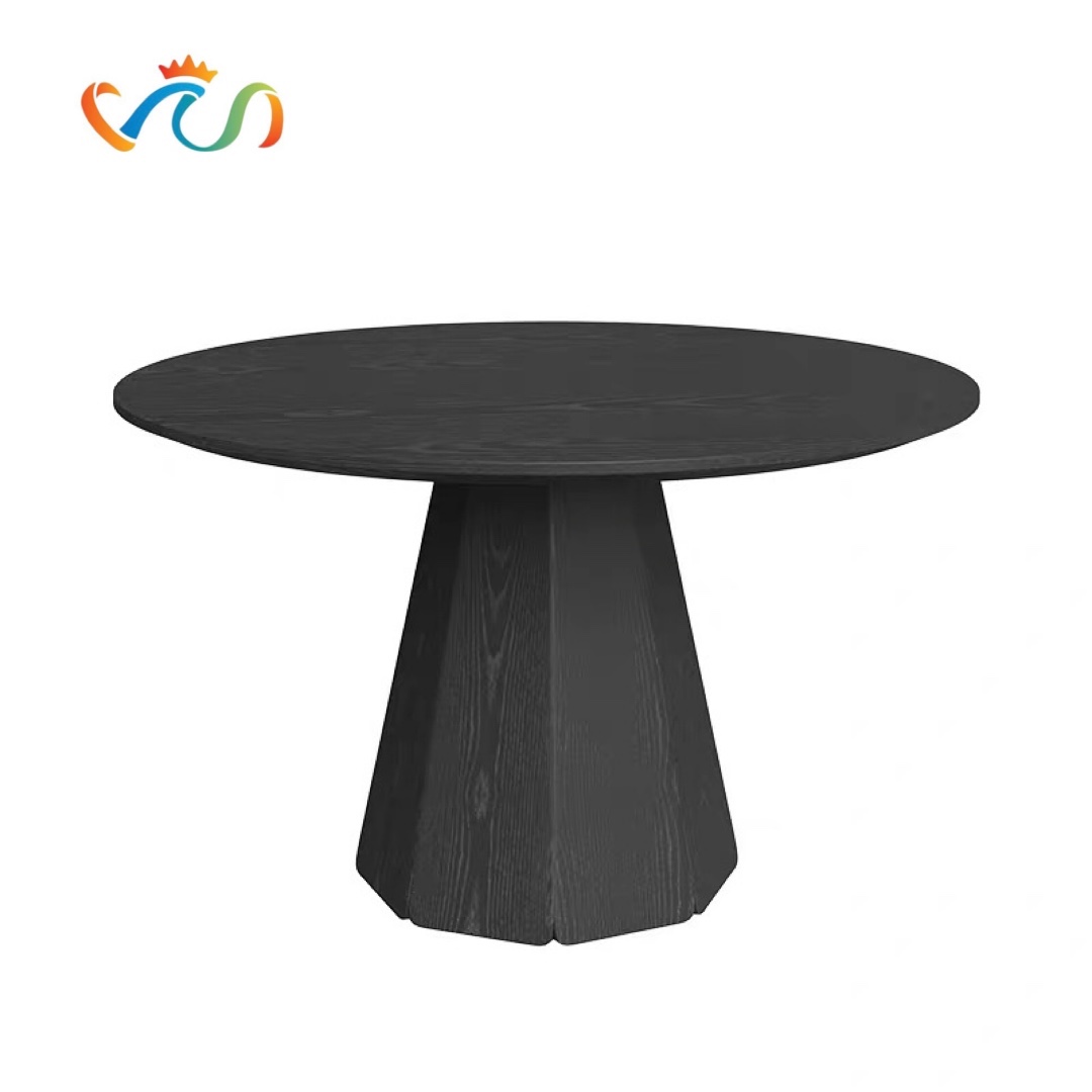 Bàn Ăn Tròn Chân Trụ Gỗ Tự Nhiên VBA103 phong cách BẮC ÂU