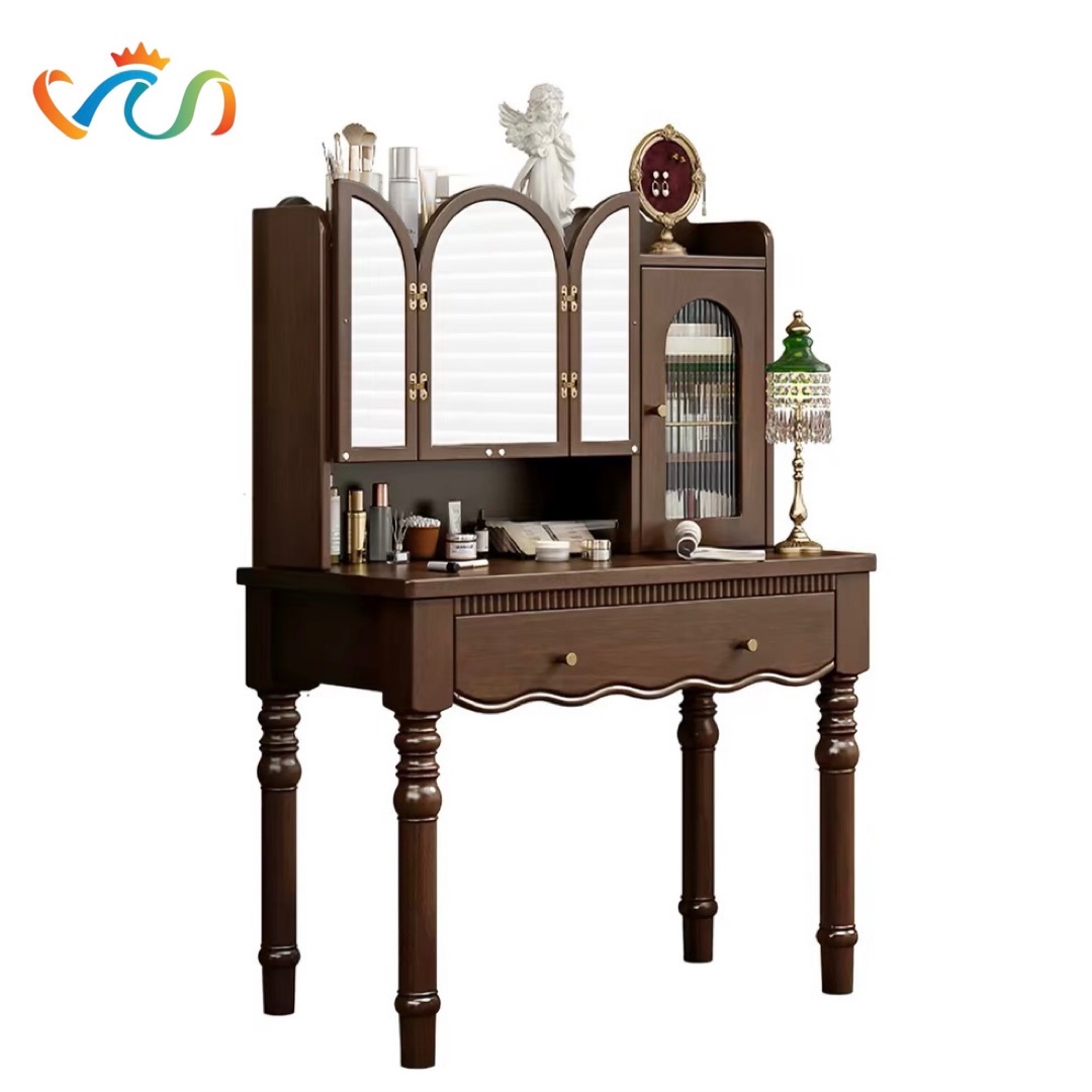 Bàn trang điểm đa năng VB59 phong cách Vintage Tân Cổ Điển