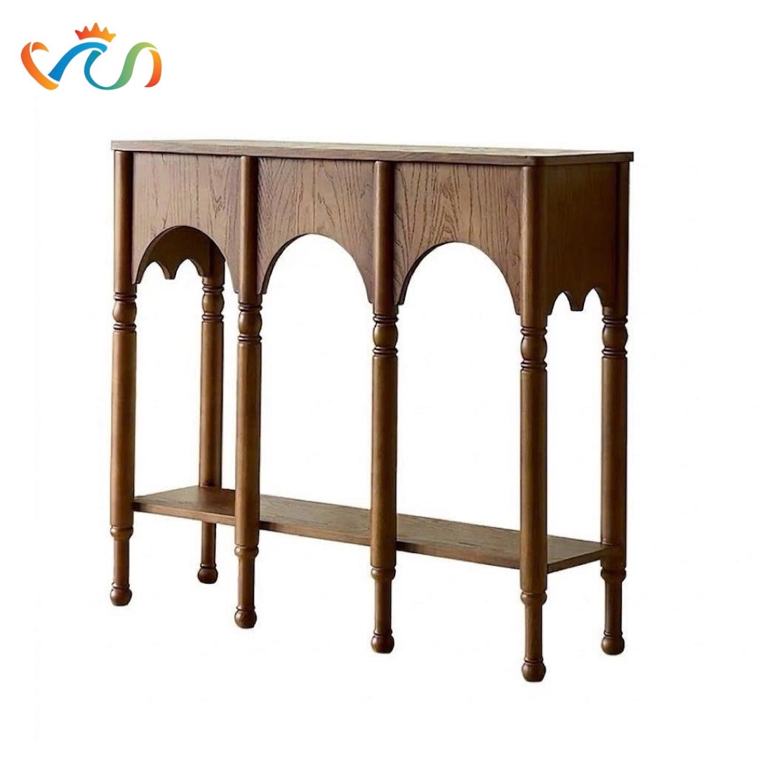 Tủ kệ Console trang trí VT82 phong cách Vintage tân cổ điển